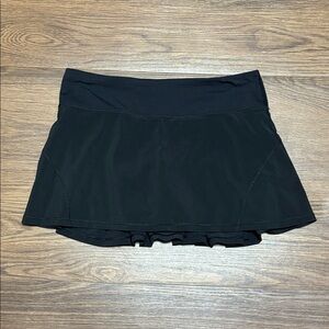 Lululemon Black Pleated Tennis Skort Size 6 Athletic Running Skirt Pocket